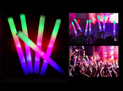 baton lumineux mousse tap tap leds multi 47cm