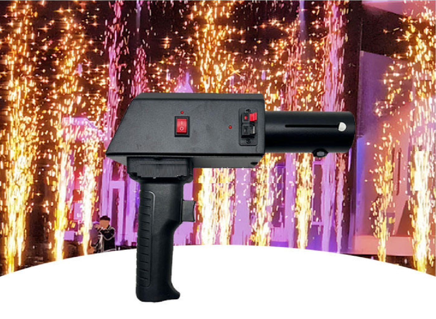 pistolet à main pour jet de scène noir 1 tir