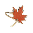 Rond de serviette feuille d’érable orange et doré
