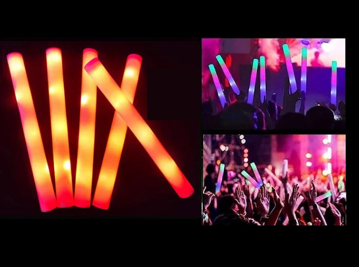 baton lumineux mousse tap tap leds rouges 47cm