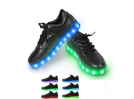 chaussures lumineuses led noir