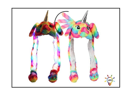 bonnet lumineux led''s oreilles qui bougent licorne mix ii