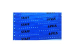 bracelet vinyle brillant marqué staff bleu 19mm