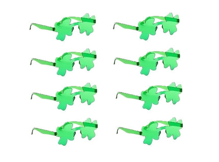 lunettes transparentes trèfles st patrick vert