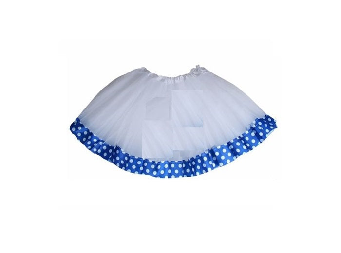 jupe en tulle tutu blanc avec bandeau bleu adulte 60cm