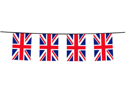 guirlande 12 drapeaux fanions grande bretagne 4.5m
