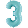 Chiffre 3 Bleu Pastel 26