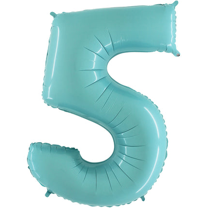 Chiffre 5 Pastel Bleu 40