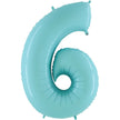 Chiffre 6 Pastel Bleu 40