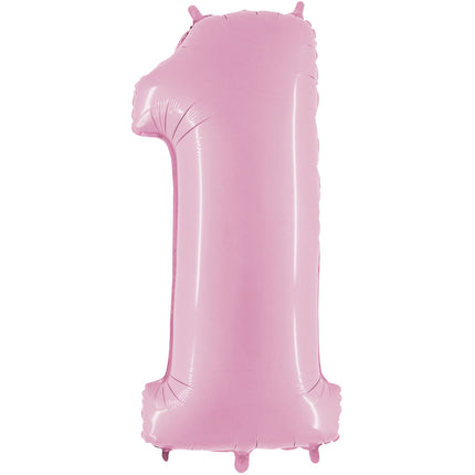 Chiffre 1 Pastel Rose 40