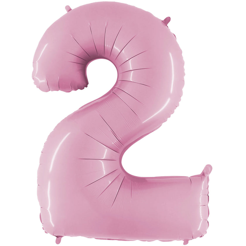 Chiffre 2 Pastel Rose 40