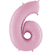 Chiffre 6 Pastel Rose 40