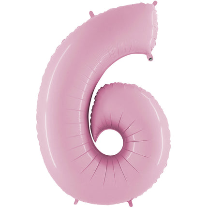 Chiffre 6 Pastel Rose 40