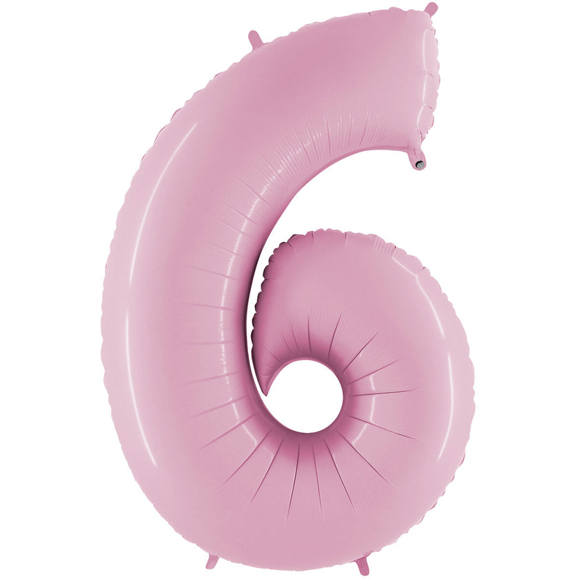 Chiffre 6 Pastel Rose 40