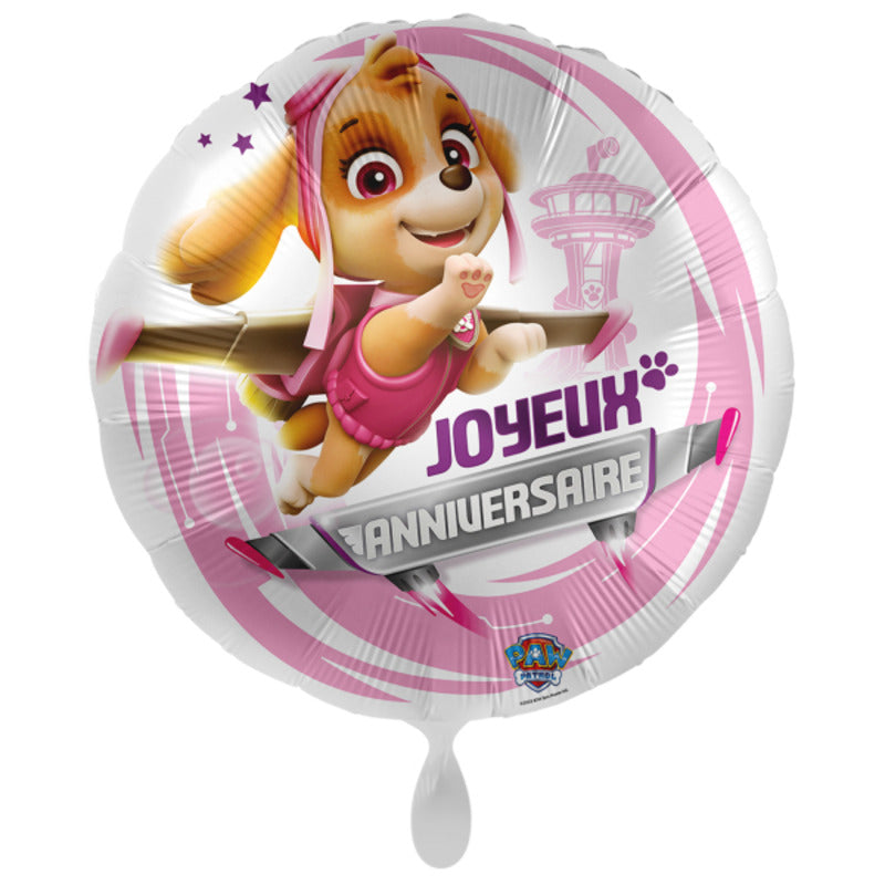 Ballon Aluminium Rond Pat' Patrouille Stella 18