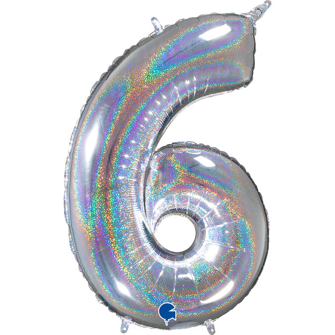 Chiffre 6 Glitter Holographic 26