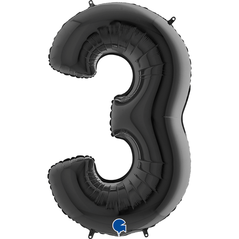 Chiffre 3 Noir 40