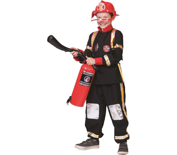déguisement de pompier noir enfant