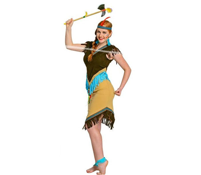 robe d'indienne femme beige & bleu