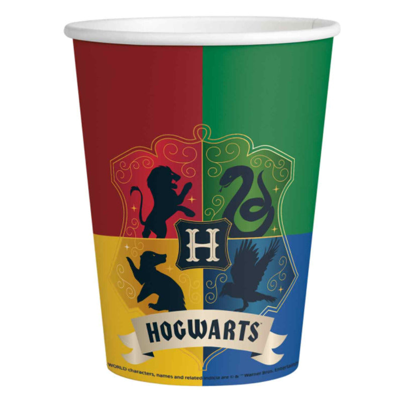 8 Verres Harry Potter Maisons 250ml - Amscan