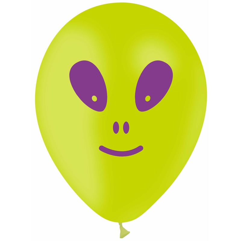 50 ballons latex Alien Impression 1 Face 5