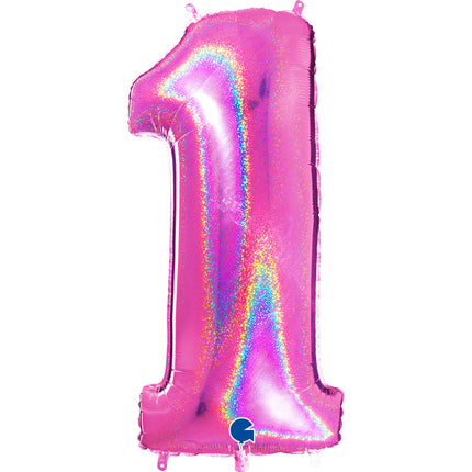 Chiffre 1 Holographic Fuchsia 40