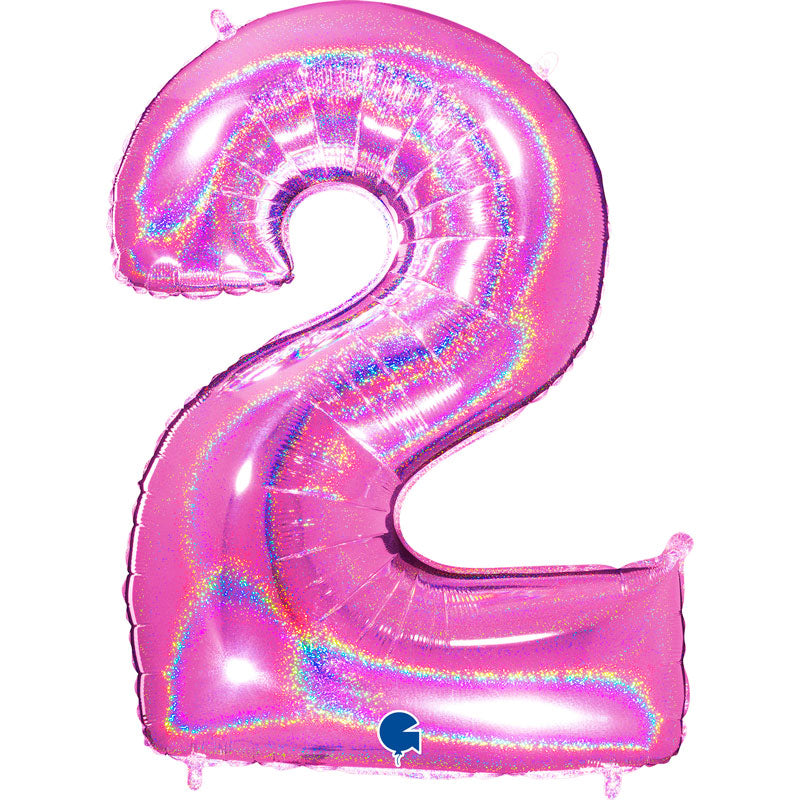 Chiffre 2 Holographic Fuchsia 40