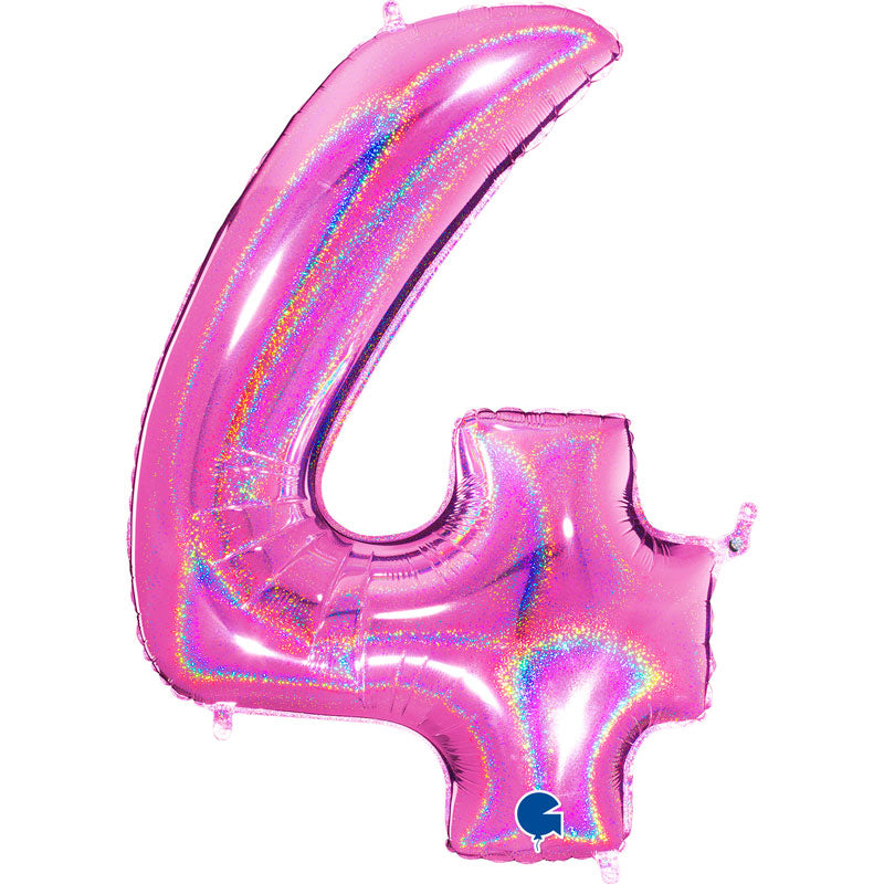 Chiffre 4 Holographic Fuchsia 40
