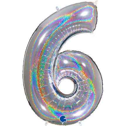 Chiffre 6 Holographic Silver 40