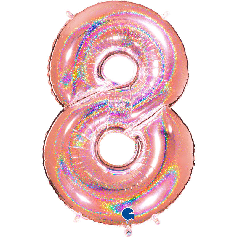 Chiffre 8 Holographic Rose Gold 40