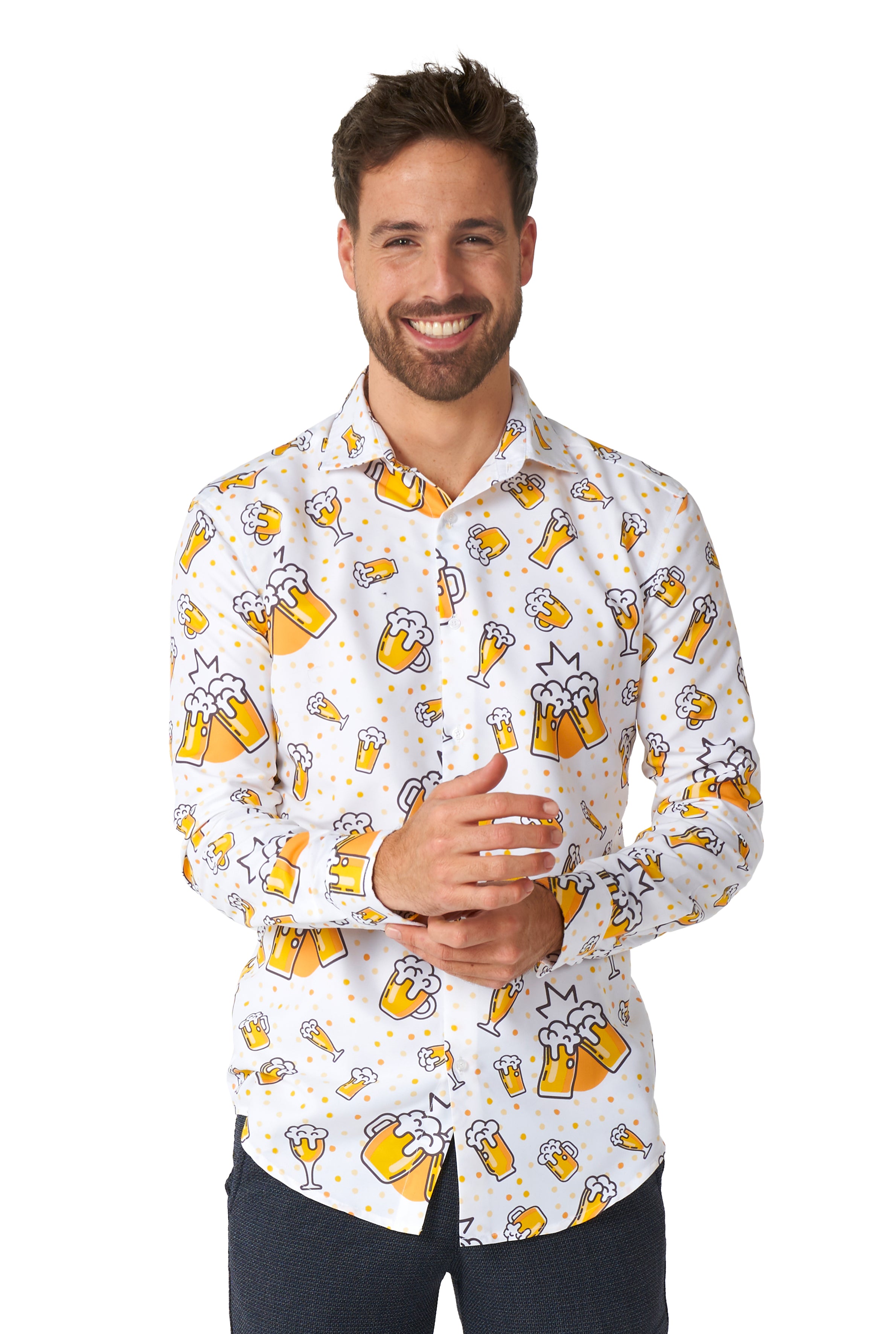 Chemise Suitmeister Beer White