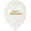8 Ballons HG112 Joyeux Anniversaire Dots - PMS