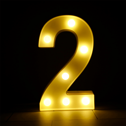 Chiffre 2 Lumineux LED - Borosino
