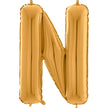 Lettre N Or 26