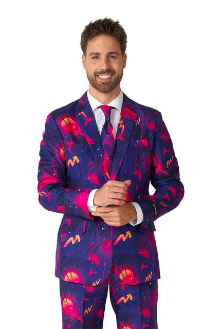 Costume Suitmeister Retro Neon Navy