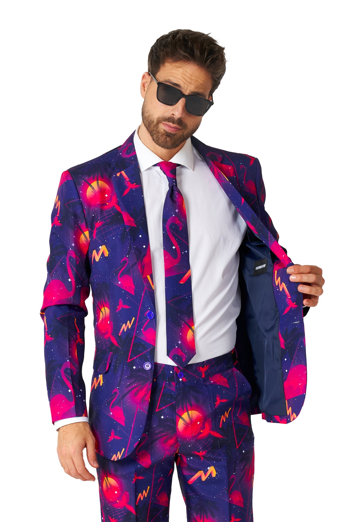 Costume Suitmeister Retro Neon Navy
