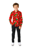Chemise Suitmeister BOYS Christmas Trees Stars Red