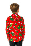 Chemise Suitmeister BOYS Christmas Trees Stars Red
