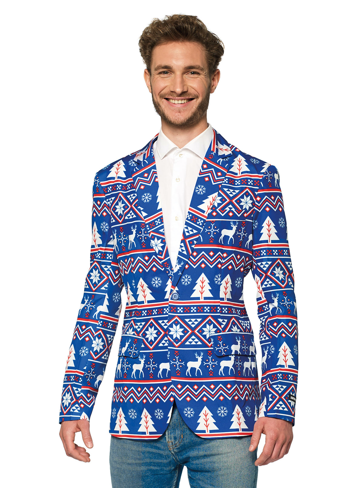 Veste Suitmeister Christmas Blue Nordic Jacket