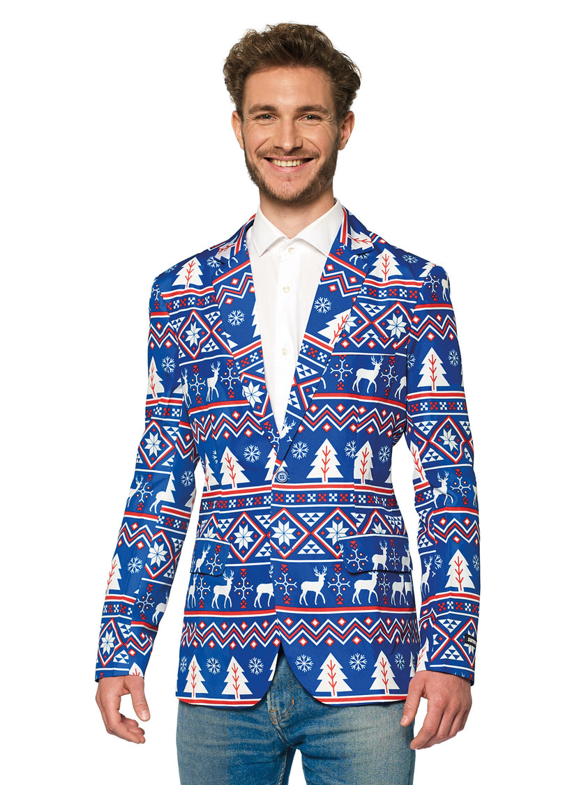 Veste Suitmeister Christmas Blue Nordic Jacket