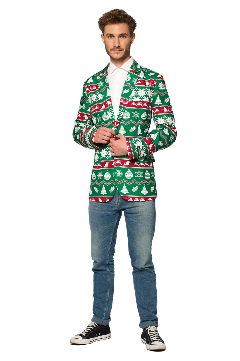 Veste Suitmeister Christmas Green Nordic Jacket