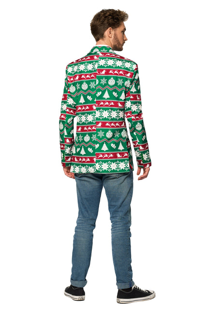 Veste Suitmeister Christmas Green Nordic Jacket