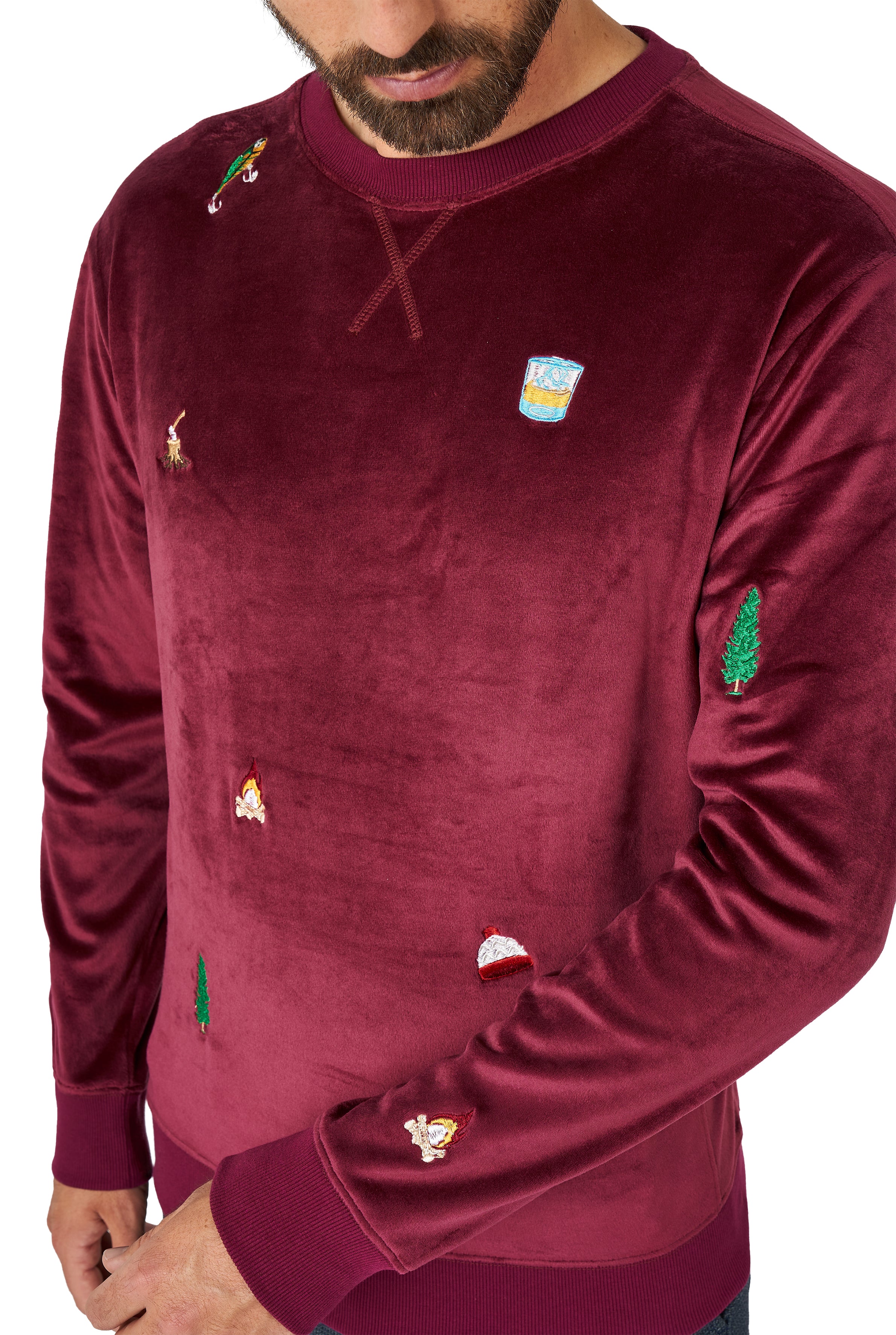 Pull OppoSuits Deluxe Velvet Red - Xmas Icons