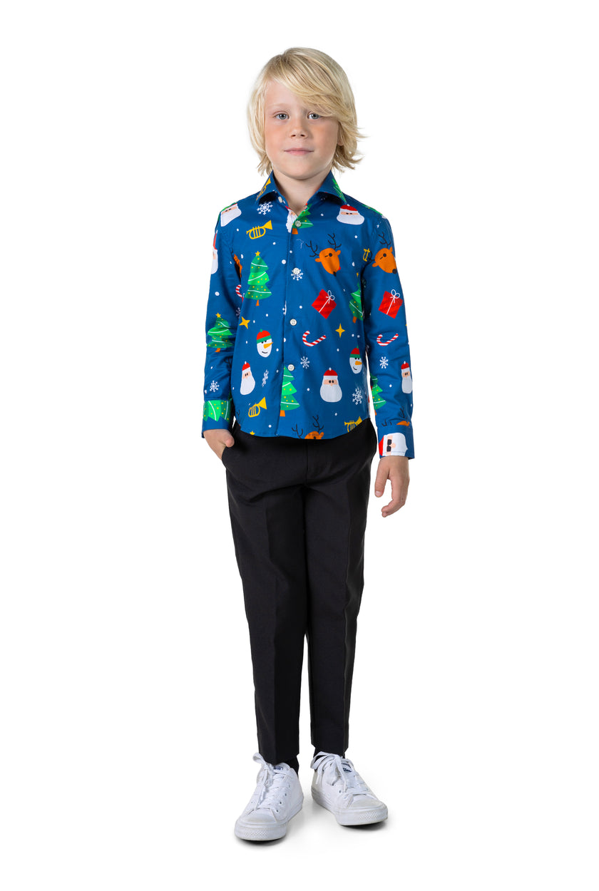 Chemise OppoSuits SHIRT LS Festivity Blue Boys
