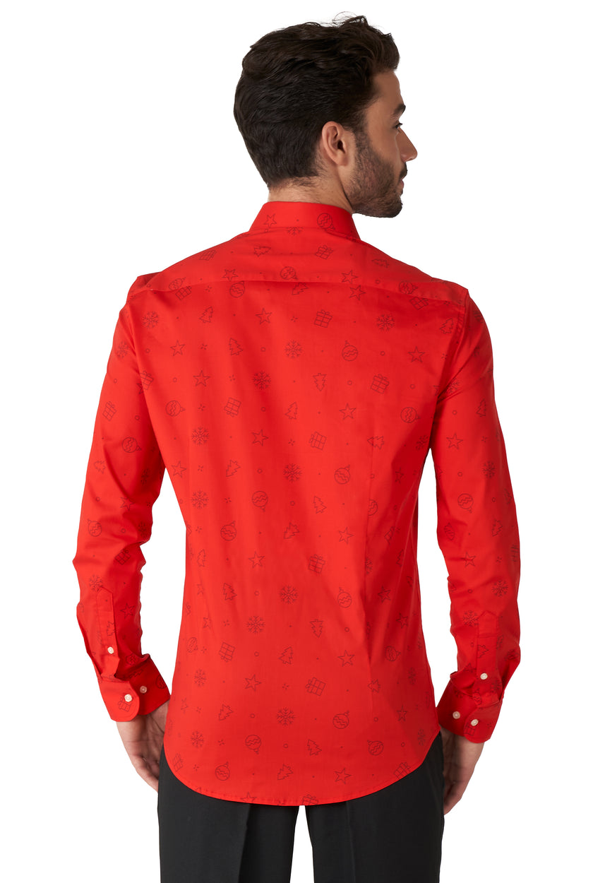 Chemise OppoSuits SHIRT LS Christmas Icons Red