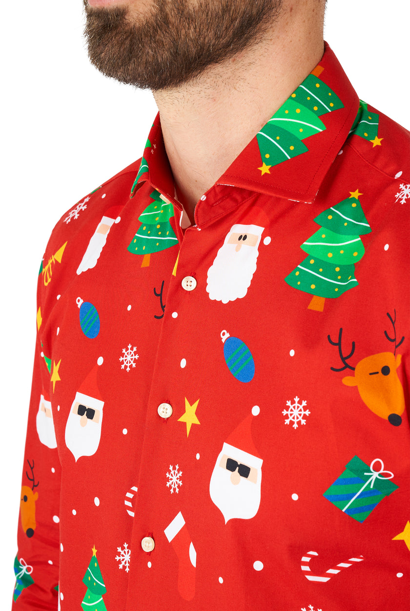 Chemise OppoSuits SHIRT LS Festivity Red