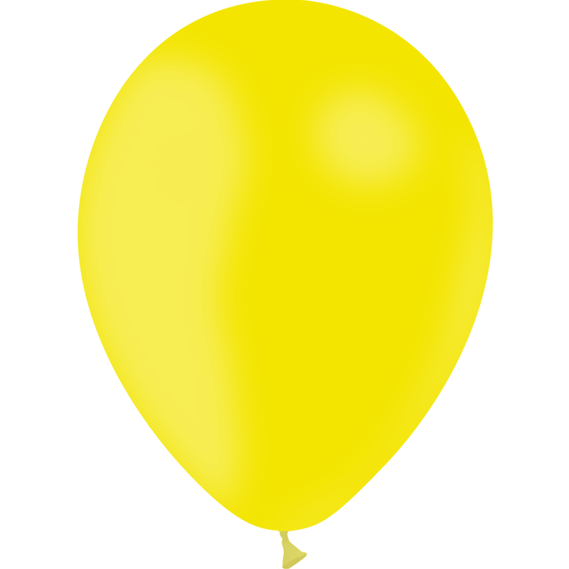 100 Ballons Latex HG112 Standard Jaune Citron - Balloonia