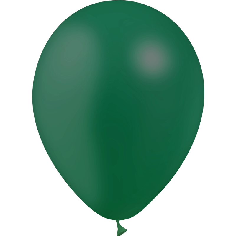 100 Ballons Latex HG45 Standard Vert Forêt- Balloonia