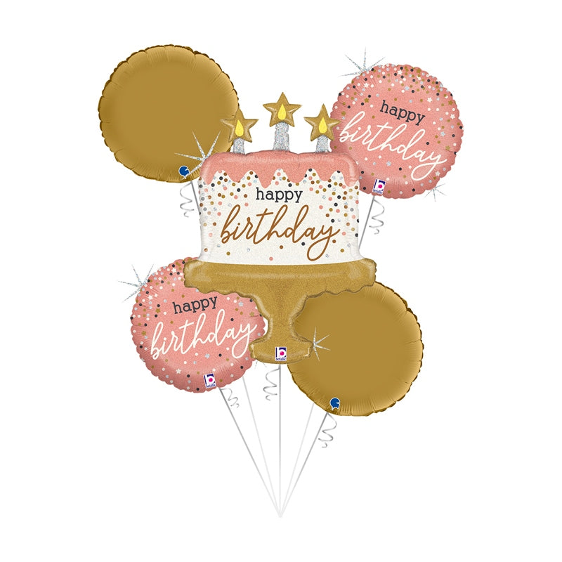 Set de Ballons Anniversaire Rose Gold Birthday - Grabo