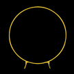 Arche Ronde Dorée en Métal 1.5m - Borosino